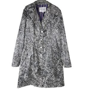 Rachel Rachel Roy Trench Coat Size Medium Abstract Print in Black White